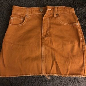 Brown denim skirt